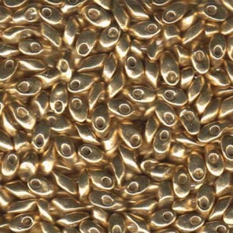 Miyuki Long Magatama Drops - Galvanised Gold - 12.5gm