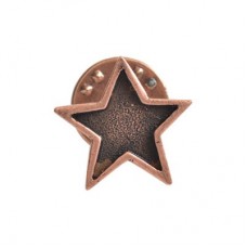11mm ID Nunn Design Mini Star Lapel Pin - Ant Copper - Each