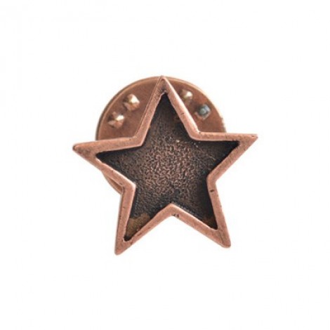 11mm ID Nunn Design Mini Star Lapel Pin - Ant Copper