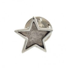 11mm ID Nunn Design Mini Star Lapel Pin - Ant Silver