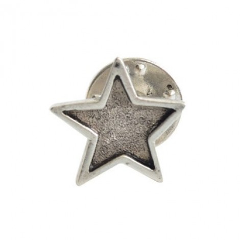 11mm ID Nunn Design Mini Star Lapel Pin - Ant Silver
