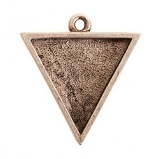 26x29mm Nunn Design Lge Triangle Bezel - Ant Silver - Each