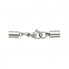 3mm ID ImpressArt Stainless Steel Cord End Caps with Lobster Clasp for 2.5-3mm cord
