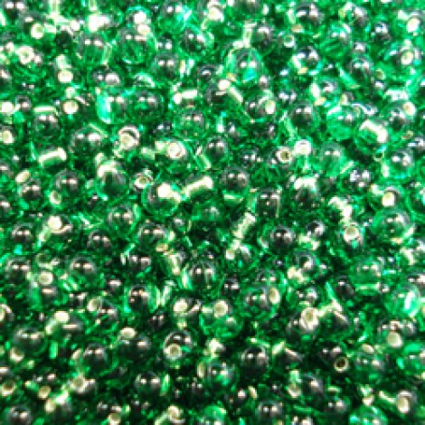2.8mm Miyuki Drop Beads - Silver Lined Green
