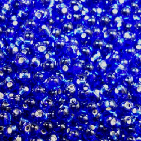 2.8mm Miyuki Drop Beads - Silver Lined Cobalt