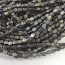 5x3mm Czech Pinch Beads - Matte Iris Brown