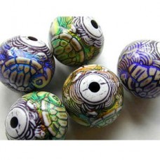 Turtle Island 17.5x16mm Colour Changing Mirage Mood Beads - Pack of 2