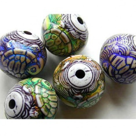 Turtle Island 17.5x16mm Colour Changing Mirage Beads
