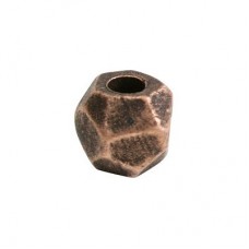 6mm (2mm Hole) Nunn Design Faceted Bead - Copper - Pack of 2