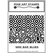 Pixie Art Texture Stamp - Mini Bar Blues