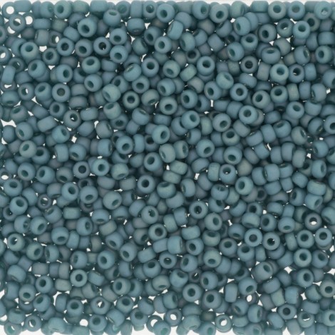 6/0 Miyuki Duracoat Seed Beads - Frost Opaque Glaze Rainbow Peacock - 20gm
