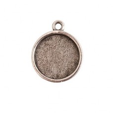 12.8mmID Nunn Design Ant Silver Mini Circle Bezel Settings - Pack of 2