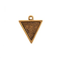 19x16mm Nunn Design Mini Triangle Bezel - Ant Gold - Each