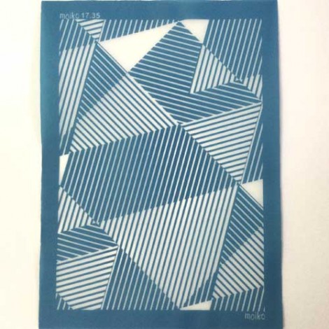 Moiko Silk Screen - 74x105mm - Design 17.35 - Intersecting Stripes