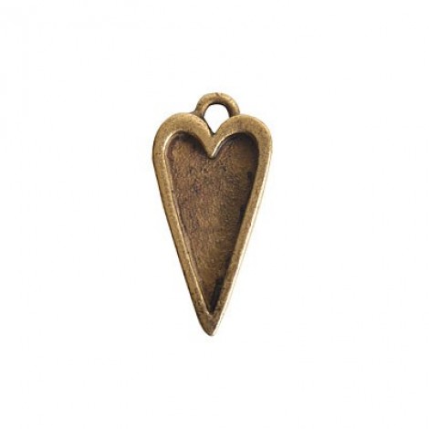 20mm Nunn Design Copper Mini Pendant Heart Bezel