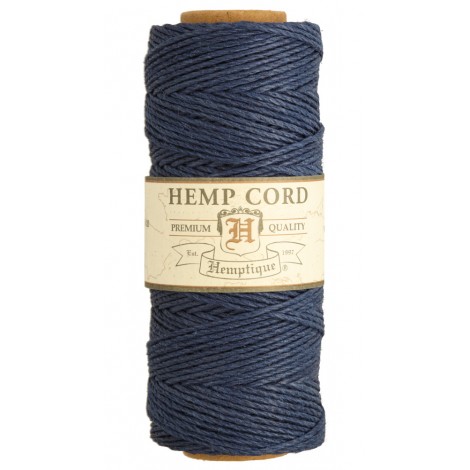 1mm (20lb) Hemptique Polished Hemp Cord - Navy - 205ft (62.5m)