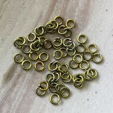 4mm Anodized Niobium Jumprings - Dark Blue - Pack of 6
