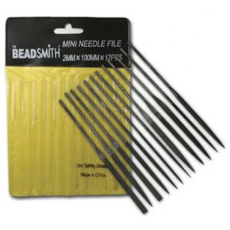 Beadsmith Mini Needle Files - 2mm x 100mm - 12 Pieces