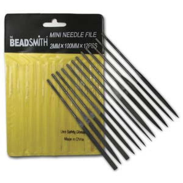 Beadsmith Mini Needle Files 2mm x 100mm 12 Pieces PMC