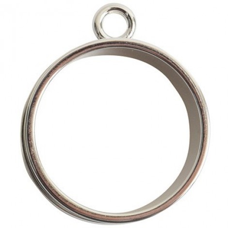 Nunn Design Open Large Deep Channel Bezel - Bright Silver - Each