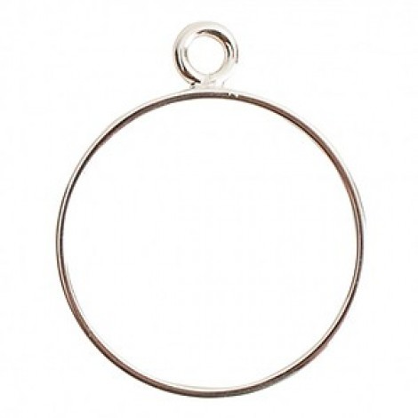 25mm Nunn Design Open Frame Large Circle - Bright .999 Silver Plated