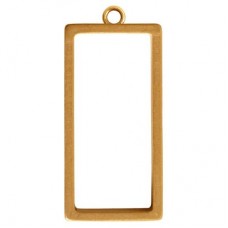 31x13mm Nunn Gold Large Rectangle Open Frame w-Loop