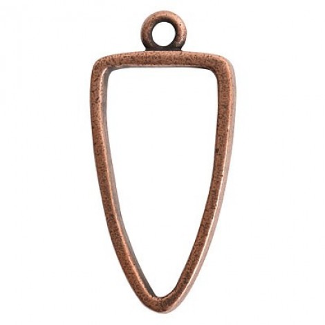 40x19mm Nunn Design Open Arrowhead Pendant - Copper - Each