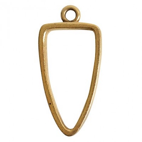 40x19mm Nunn Design Open Arrowhead Pendant - 24K Plated Gold - Each 40x19mm Nunn Design Open Arrowhead Pendant - 24K Plated Gold - Each