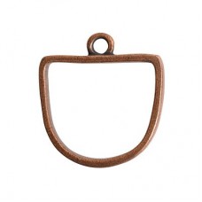 31x28mm Nunn Design Open Half Oval Pendant - Copper