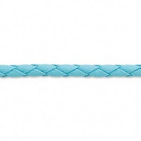 3.5-4mm Blue Leatherette Bolo Cord - 36 in (90cm)