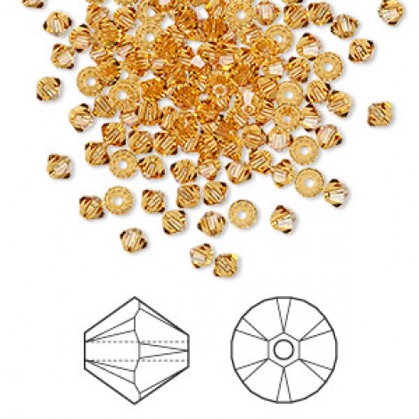 3mm Crystal Passions® Bicones - Topaz