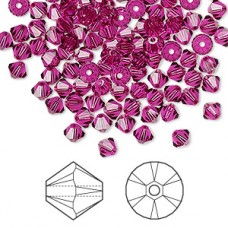 4mm Crystal Passions® Crystal Bicones - Fuchsia