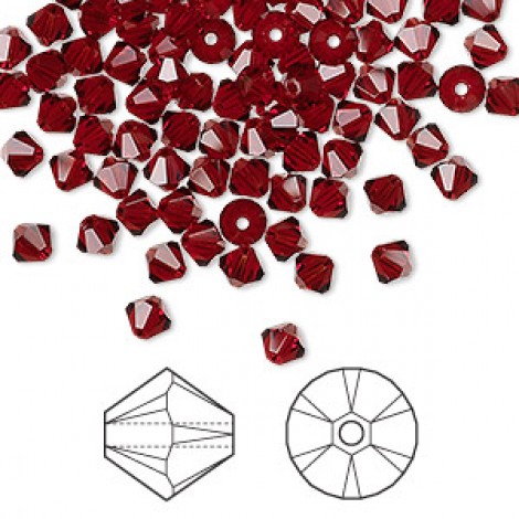 4mm Crystal Passions® Faceted Bicone - Siam