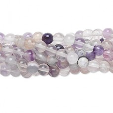 4mm Rainbow Fluorite Round Gemstone Beads