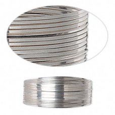 24ga Half Hard Sterling Silver Square Wire - 5ft (1.52m)