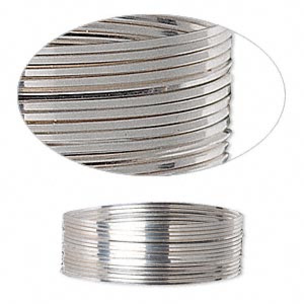 24ga Half Hard Sterling Silver Square Wire 5ft PRECIOUS METAL WIRE