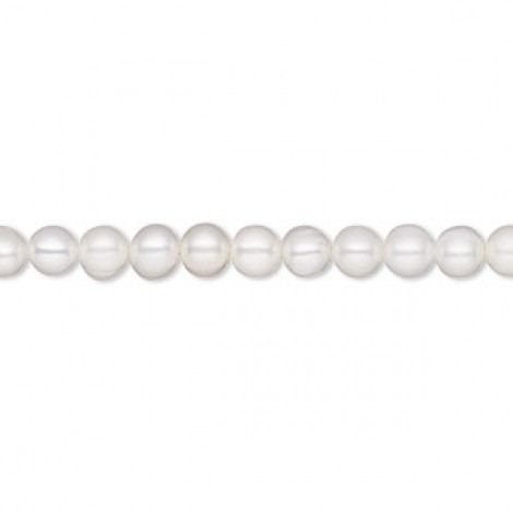 4-5mm White Lotus Cultured Semi-Round Potato Pearls