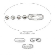 Silver Plated Ball Chain Connectors for 2.4mm chain - Pack of 20