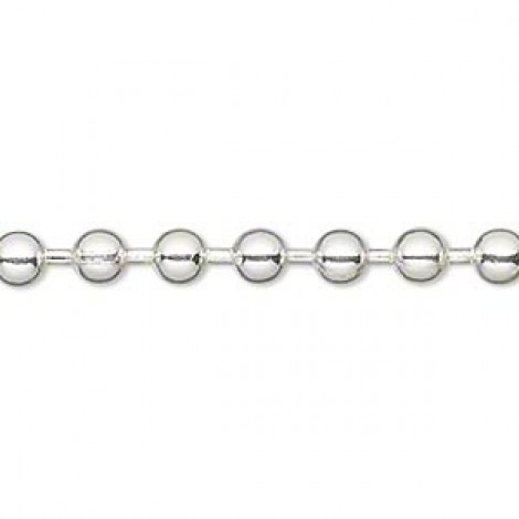 2.4mm Silver Plated Steel Ball Chain