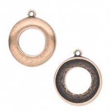 20mm Ant Copper Plated Cosmic Ring Pendant Bezel - Each