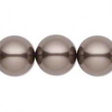 16mm Swarovski 5811 Large Hole Pearls - Brown