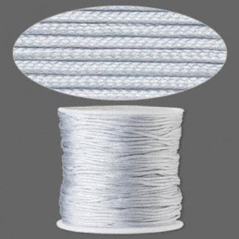 1mm Grey Imitation Silk Cord - 100ft spool