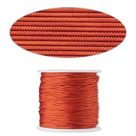 1mm Rust Imitation Silk Cord - 100ft spool