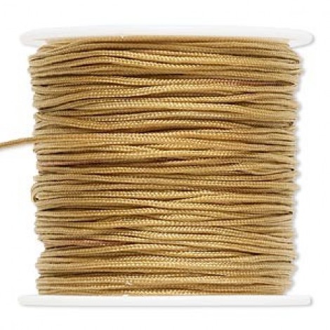 1mm Gold Imitation Silk Cord - 100ft spool