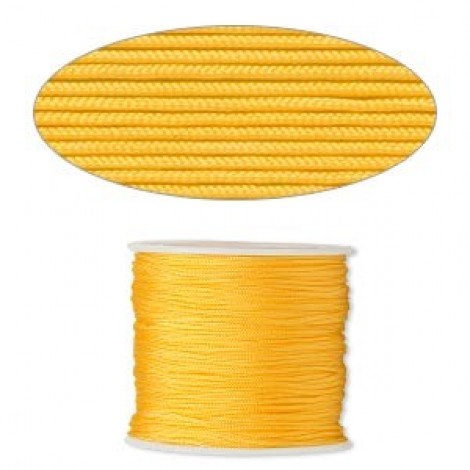 1mm Yellow Imitation Silk Cord - 100ft spool