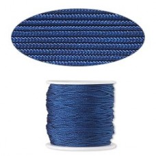 1mm Medium Blue Imitation Silk Cord - 100ft Spool (30.5m)