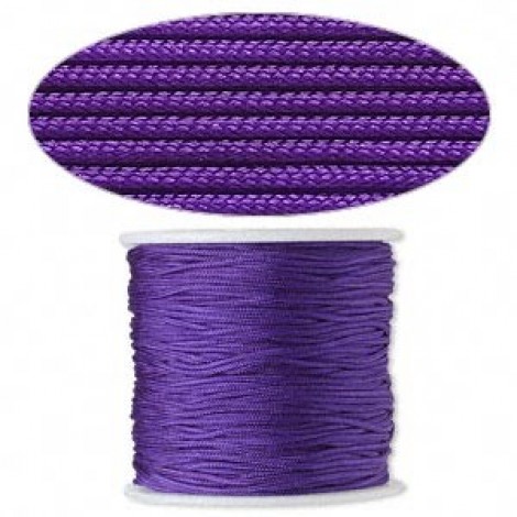 1mm Purple Imitation Silk Cord - 100ft spool
