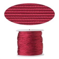 1mm Red Imitation Silk Cord - 100ft spool