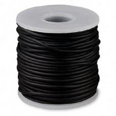 2mm Black Latex Free Round Rubber Cord