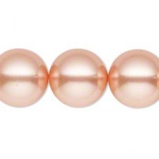 16mm Swarovski 5811 Large Hole Pearls - Rose Peach